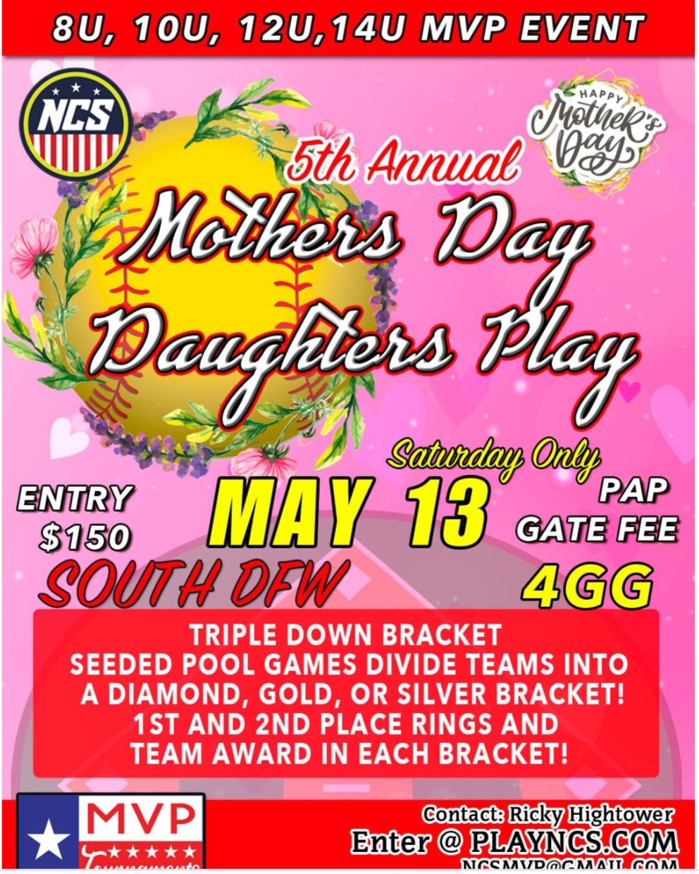 NCS 5TH ANNUAL MOTHERS DAY DAUGHTERS PLAY MVP EVENT SAT ONLY Logo