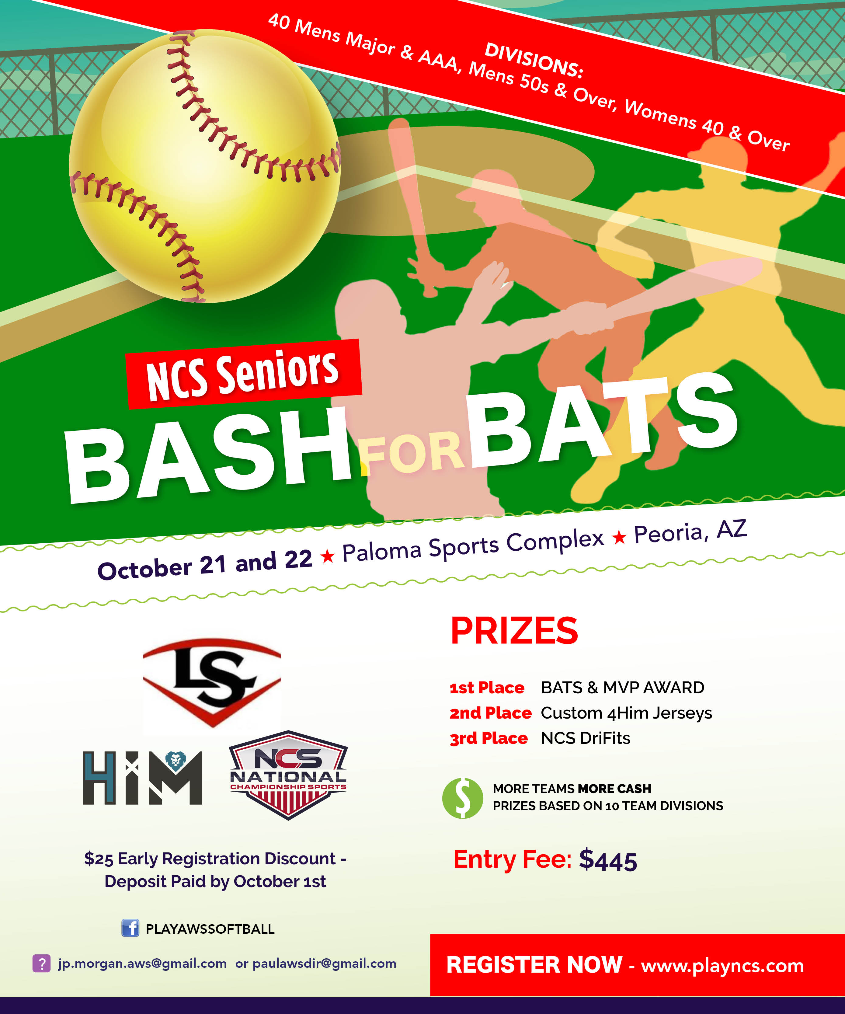NCS SENIORS - BASH 4 BATS Logo