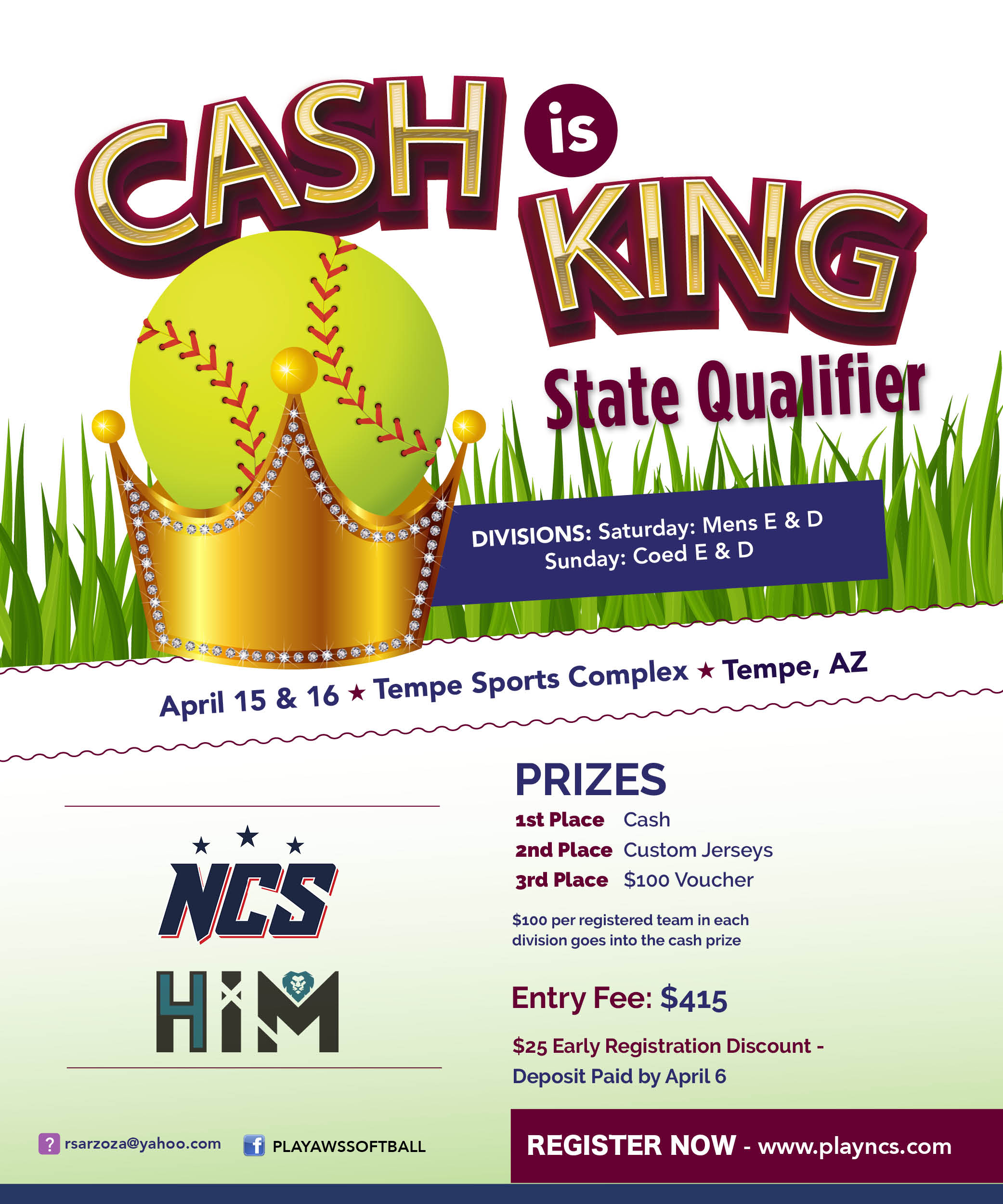 CASH IS KING - STATE QUALIFIER (E, D) Logo