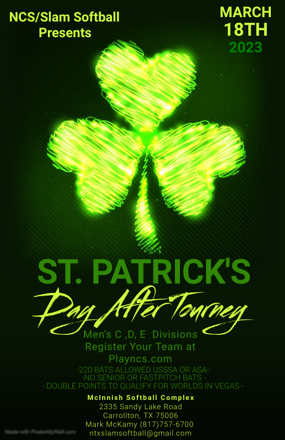 St. Patrick's Day After Tourney  C , D , E ADULT DIVISIONS Logo