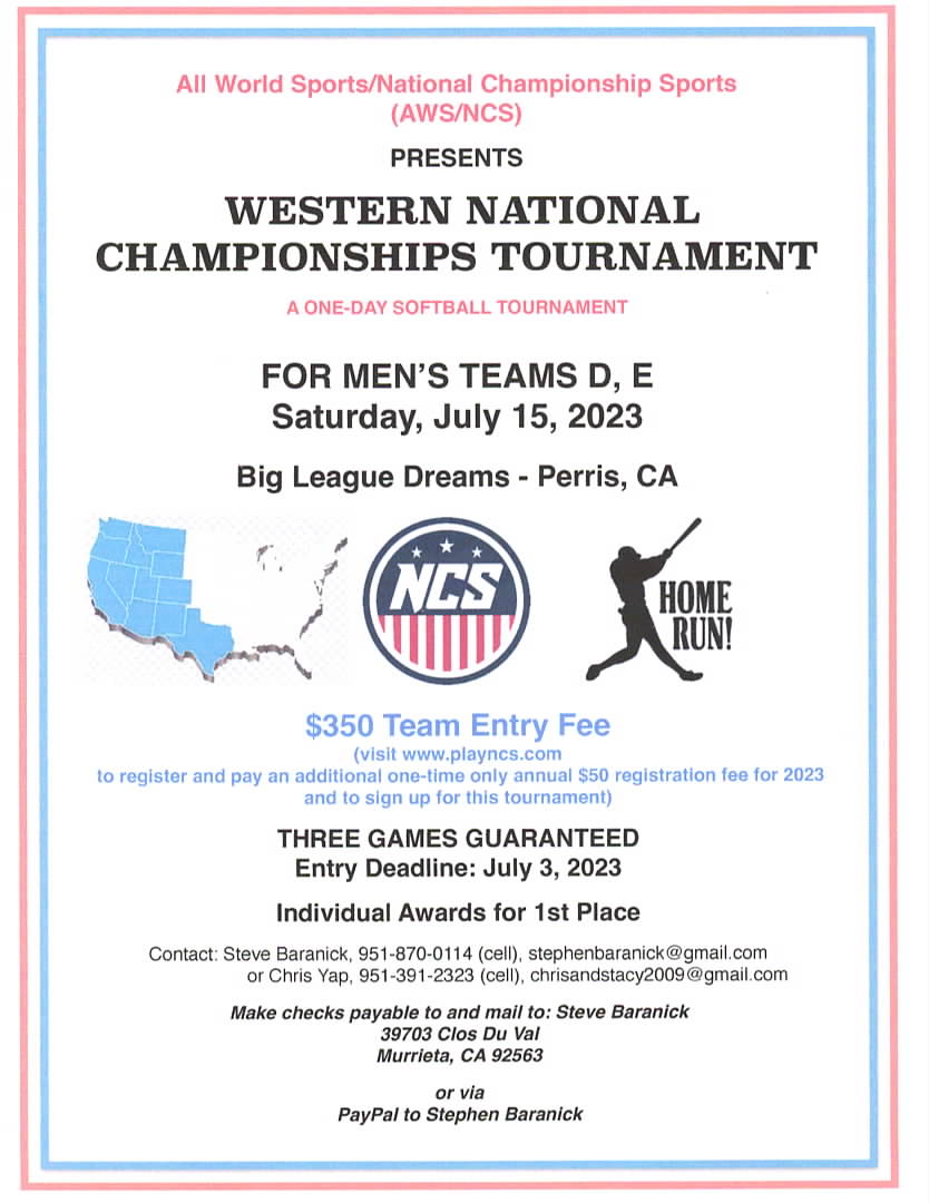 Western Championships Mens D & E Logo