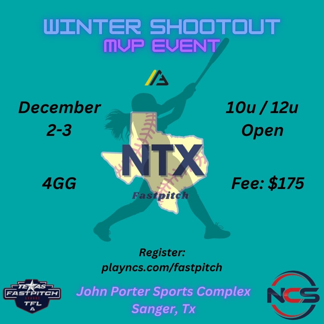 NTX FASTPITCH Winter Shootout MVP Event 10u C and 12u C!!! Logo