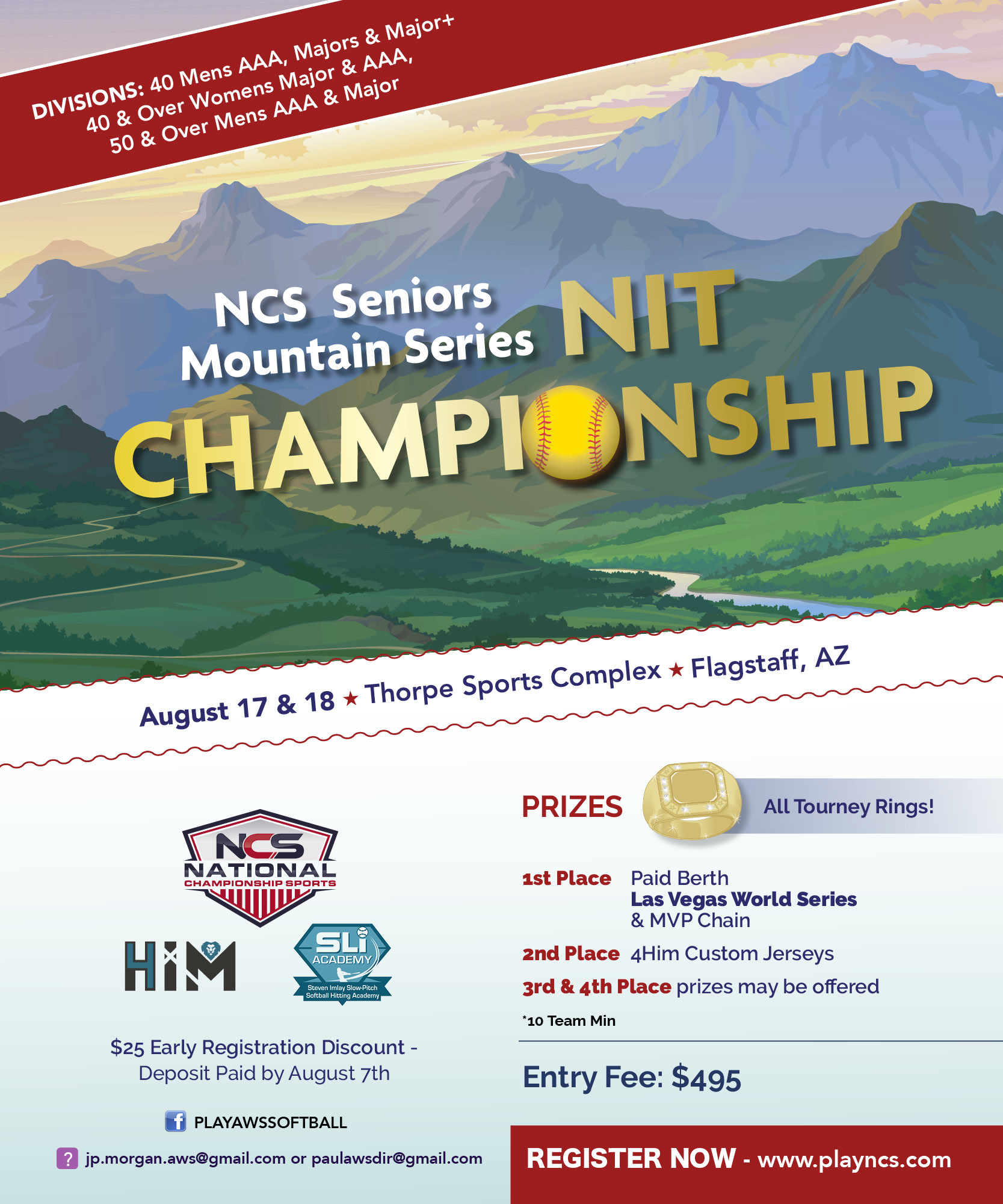 NCS SENIORS MOUNTAIN SERIES - N.I.T. CHAMPIONSHIP Logo