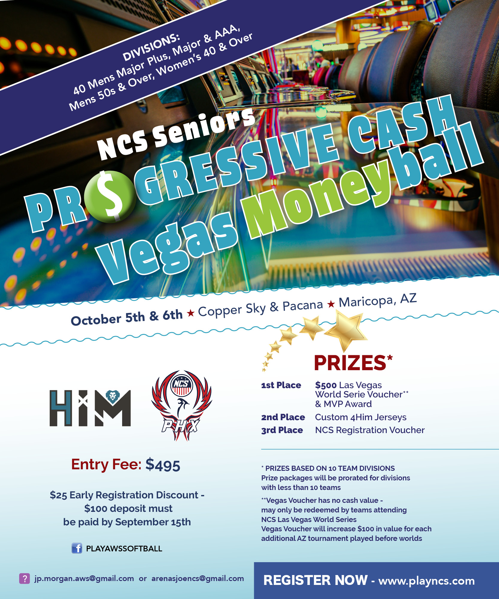 NCS SENIORS - PROGRESSIVE CASH SERIES - MONEYBALL Logo