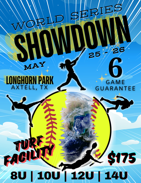 World Series Showdown - 6GG- TURF - All games 75 min! **KID PITCH 8U** Logo