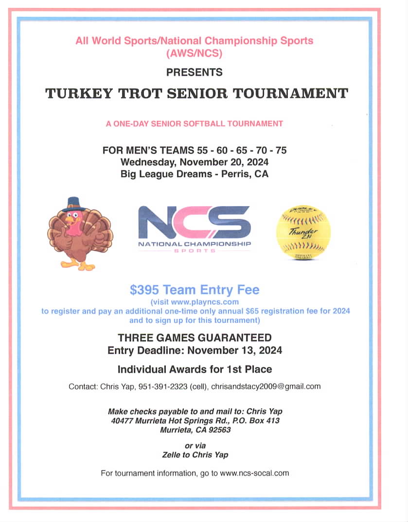 Turkey Trot Senior Tournament Logo