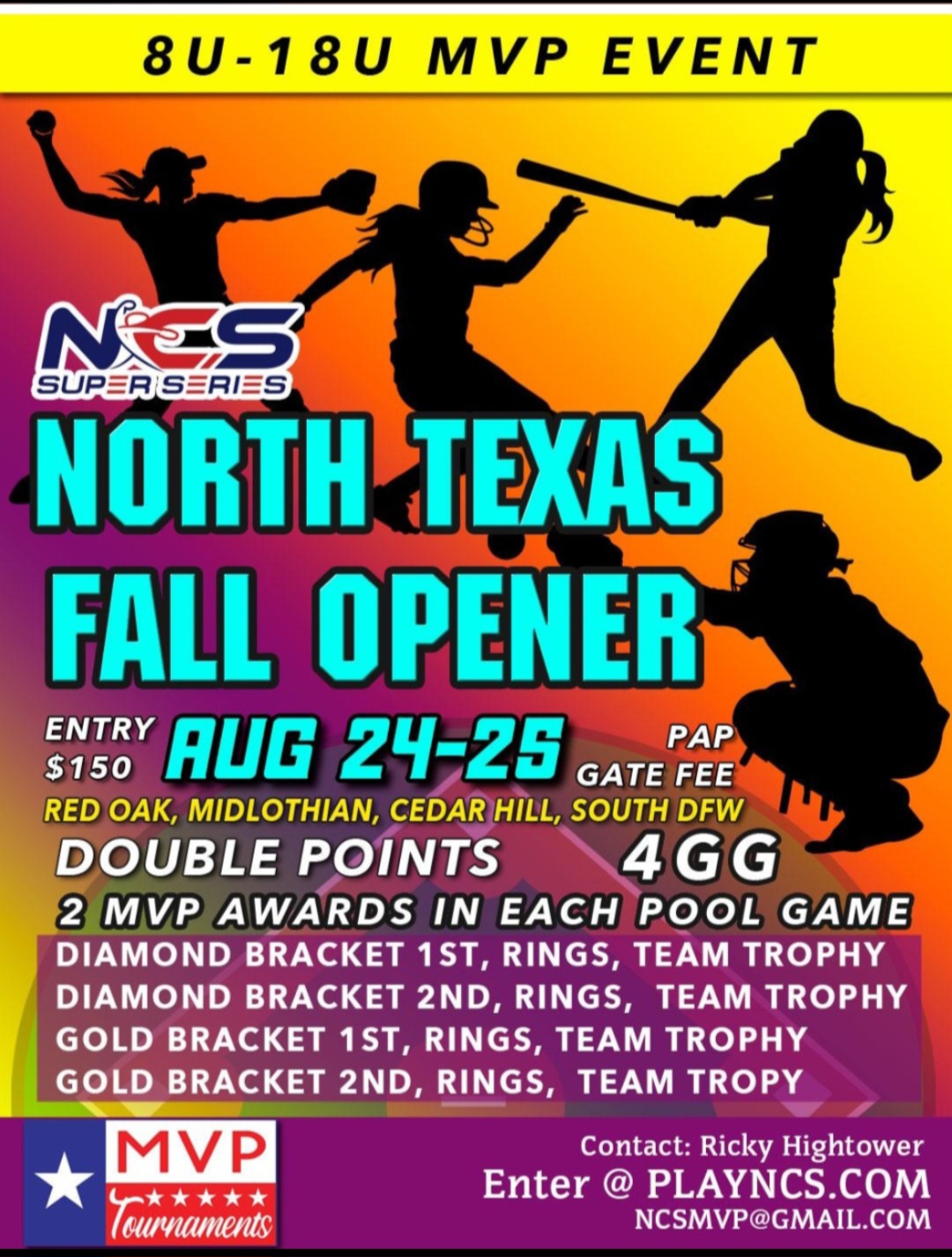 NCS SUPER SERIES NORTH TEXAS FALL OPENER MVP EVENT DOUBLE POINTS Logo