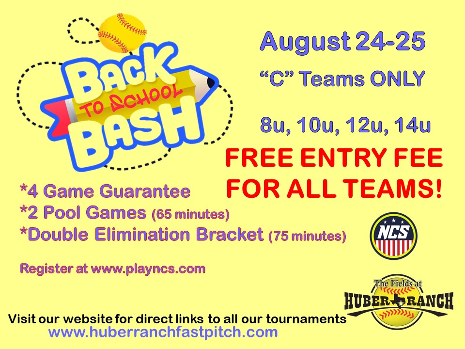 *FREE Entry to ALL* Back to School Bash - "C" Teams ONLY!! Logo