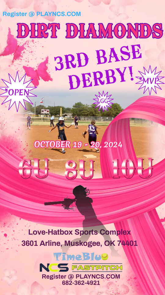 DIRT DIAMONDS 3rd Base DERBY! 6u - 12u Logo