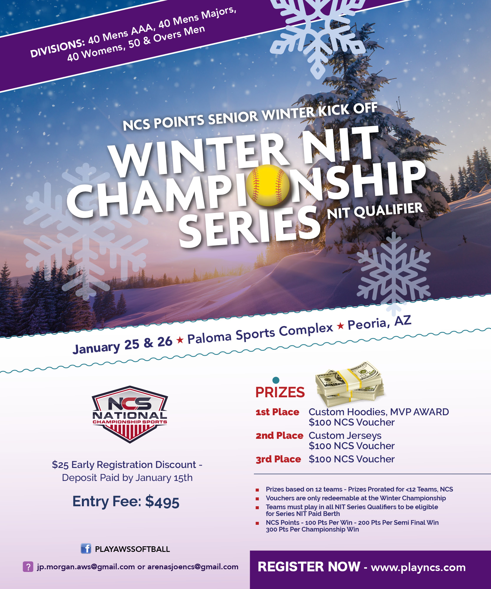 NCS SENIOR WINTER KICKOFF (N.I.T. QUALIFIER) Logo