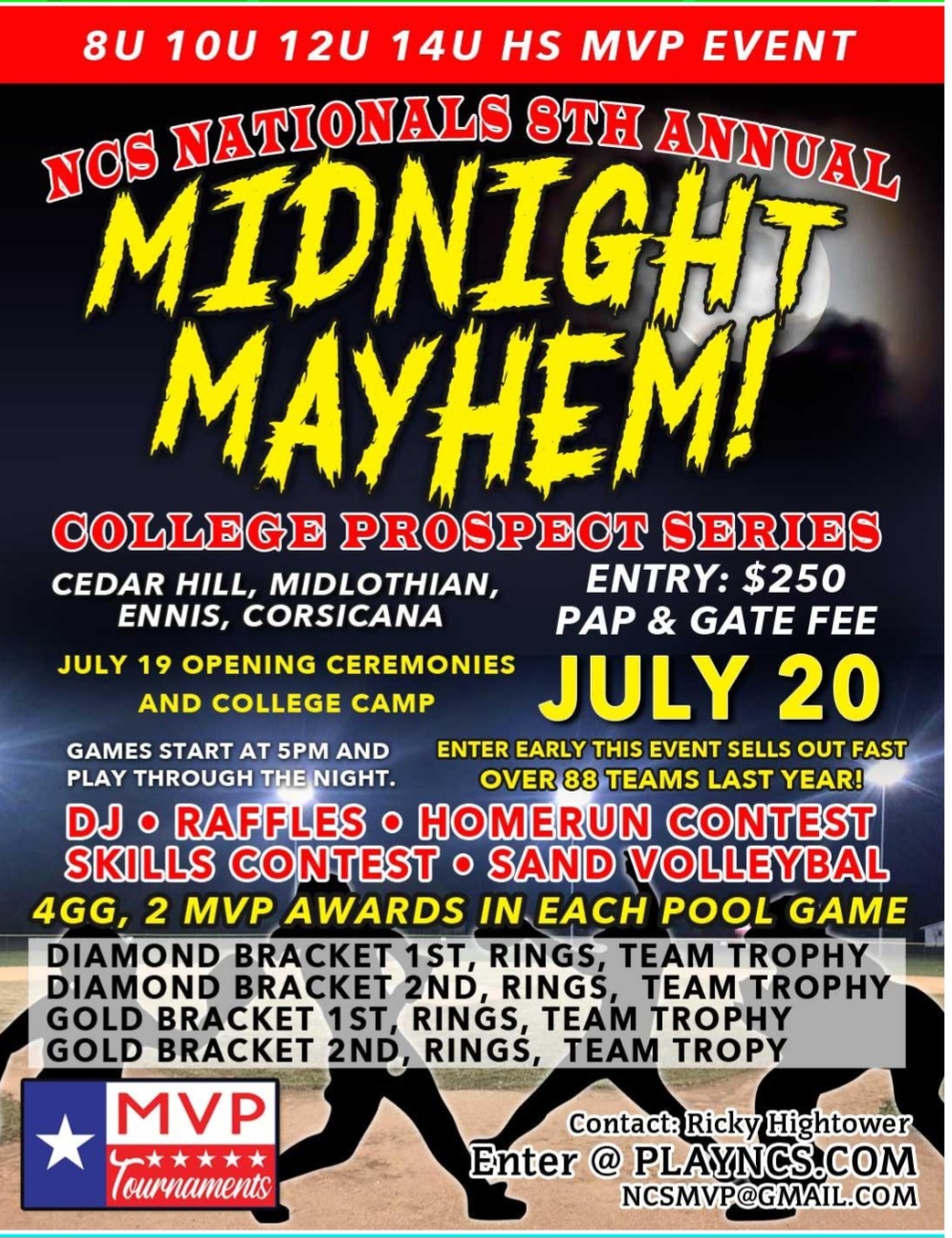 NCS 8TH ANNUAL MIDNIGHT MAYHEM NATIONALS Logo