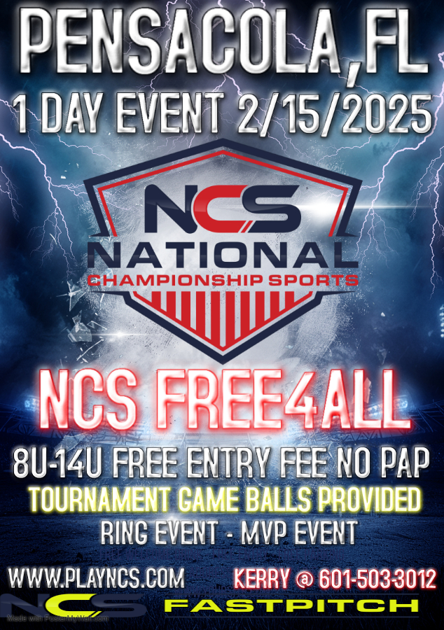 NATIONAL CHAMPIONSHIP SPORTS FREE4ALL - 1 DAY - FREE ENTYRY FEE - NO PAP Logo