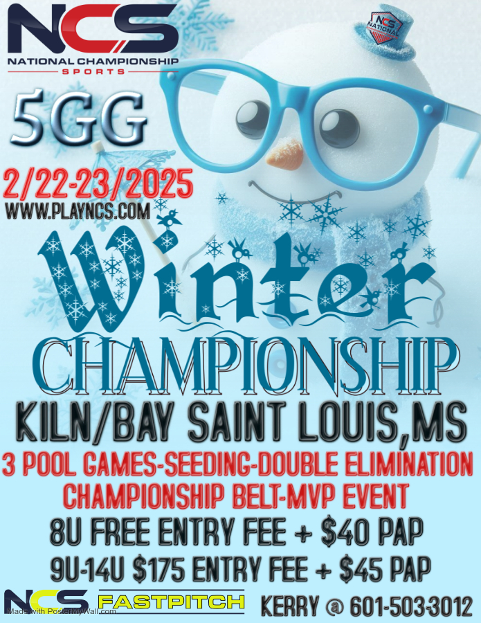 NCS GULF COAST REGION WINTER CHAMPIONSHIP - 8U FREE ENTRY FEE + PAP - 5GG - MVP EVENT Logo