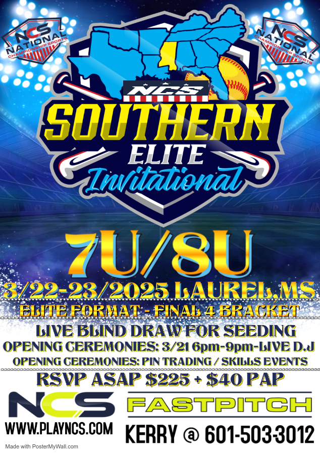 NCS SOUTHERN ELITE 7U/8U INVITATIONAL (INVITE ONLY) CHAMPIONSHIP BELT EVENT Logo