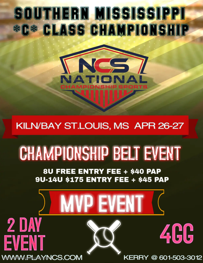 NCS GULF COAST REGION - SOUTHERN MISSISSIPPI *C* CLASS CHAMPIONSHIP - CHAMPIONSHIP BELT EVENT - MVP Logo