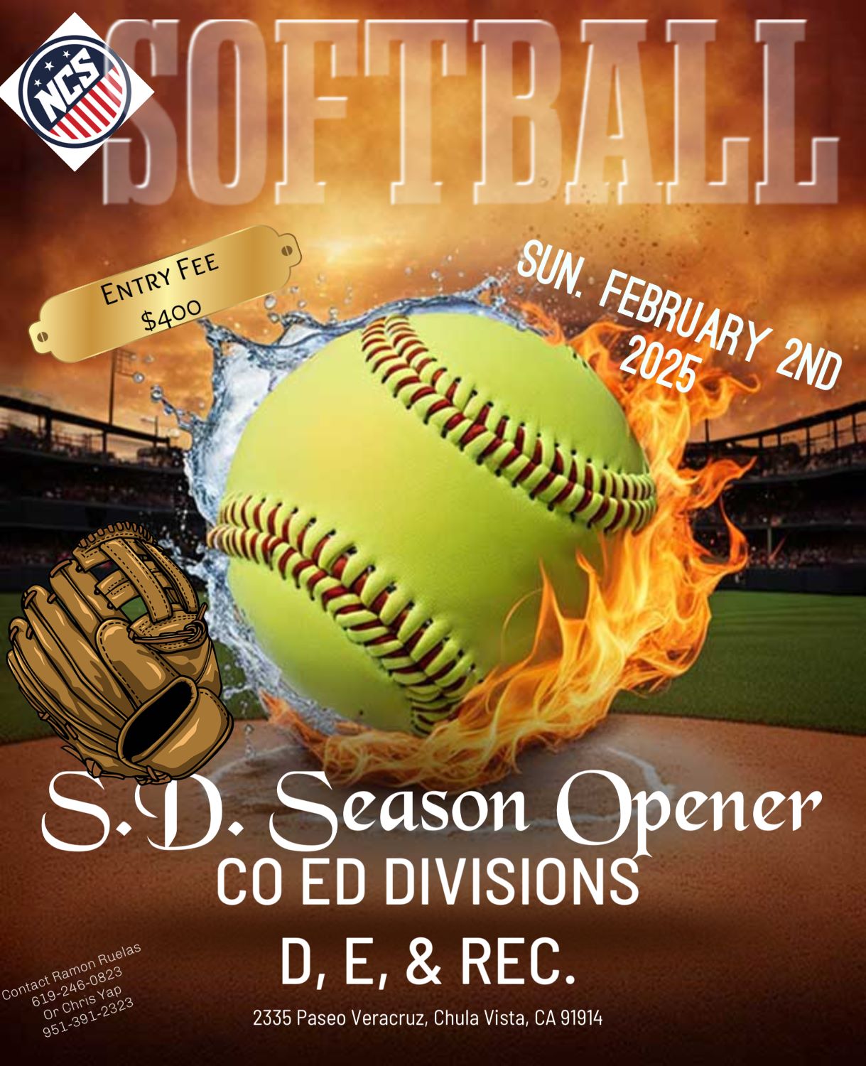 NCS San Diego Co Ed Season Opener Logo