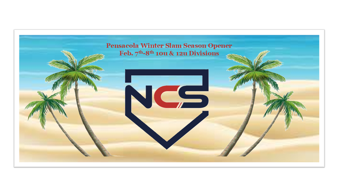 2025 NCS Pensacola Winter Slam 10u & 12u Season Opener Logo