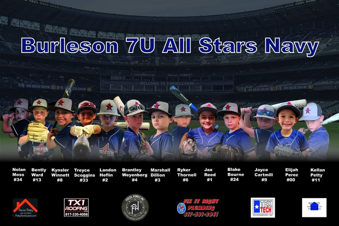 National Championship Sports | Baseball | Burleson All Stars Navy | 7U REC