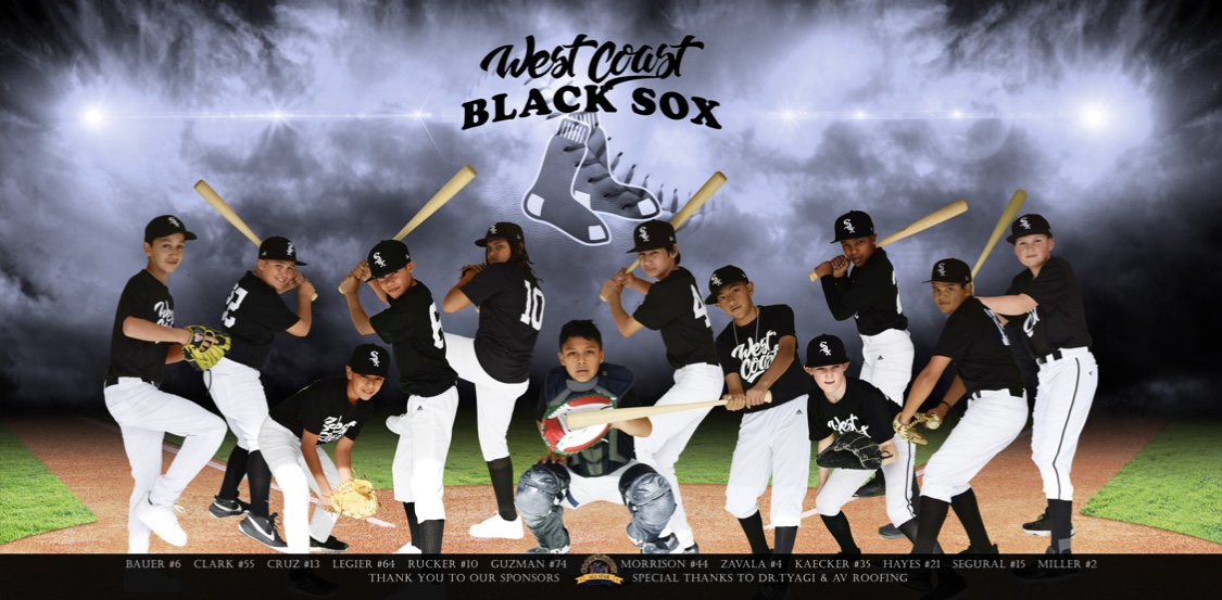 National Championship Sports Baseball West Coast Black Sox 12u D3 3927