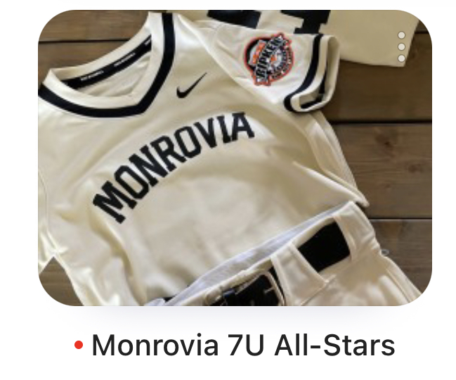 National Championship Sports Baseball Monrovia 7U D3 KP