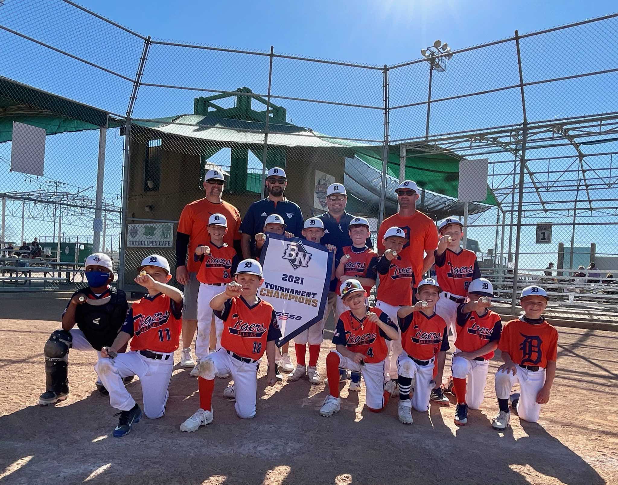 National Championship Sports Baseball Dallas Tigers 8U D3